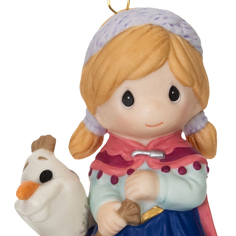 Disney Precious Moments Frozen Anna and Olaf Porcelain 2024 Hallmark Keepsake Ornament Hallmark Keepsake Ornament Hallmark   