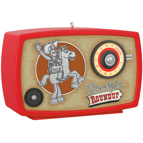 Disney/Pixar Toy Story 2 Woody's Roundup Radio 2024 Hallmark Keepsake Ornament With Light and Sound Hallmark Keepsake Ornament Hallmark Default Title  