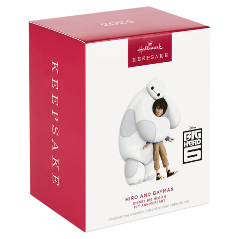 Disney Big Hero 6 10th Anniversary Hiro and Baymax 2024 Hallmark Keepsake Ornament Hallmark Keepsake Ornament Hallmark   