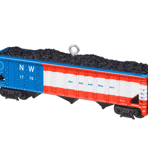 Hallmark Lionel® Norfolk & Western Coal Hopper Metal Ornament Hallmark