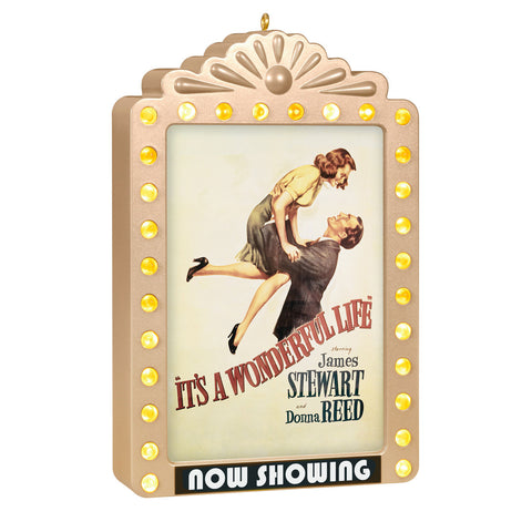 Hallmark It's a Wonderful Life 80th Anniversary Now Showing Ornament With Light Hallmark