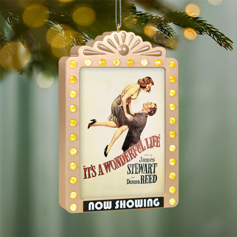 Hallmark It's a Wonderful Life 80th Anniversary Now Showing Ornament With Light Hallmark
