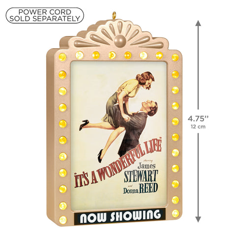 Hallmark It's a Wonderful Life 80th Anniversary Now Showing Ornament With Light Hallmark