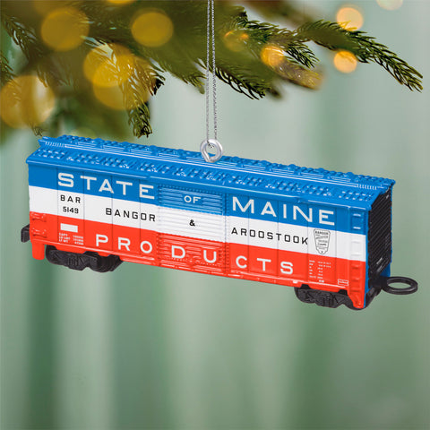 Hallmark Lionel® Bangor & Aroostook State of Maine Boxcar Metal Ornament Hallmark