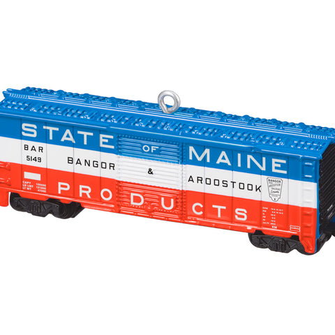 Hallmark Lionel® Bangor & Aroostook State of Maine Boxcar Metal Ornament Hallmark