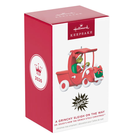 Hallmark Dr. Seuss's How the Grinch Stole Christmas!™ A Grinchy Sleigh On the Way Ornament Hallmark