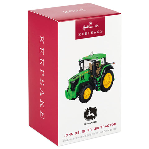 John Deere 7R 350 Tractor Metal 2024 Hallmark Keepsake Ornament Hallmark Keepsake Ornament Hallmark   