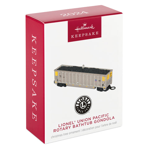 Lionel® Union Pacific Rotary Bathtub Gondola Metal 2024 Hallmark Keepsake Ornament Hallmark Keepsake Ornament Hallmark   