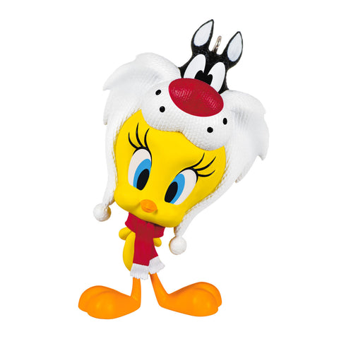 Looney Tunes™ Tweety™ Puddy Tat Hat 2024 Hallmark Keepsake Ornament Hallmark Keepsake Ornament Hallmark Default Title  