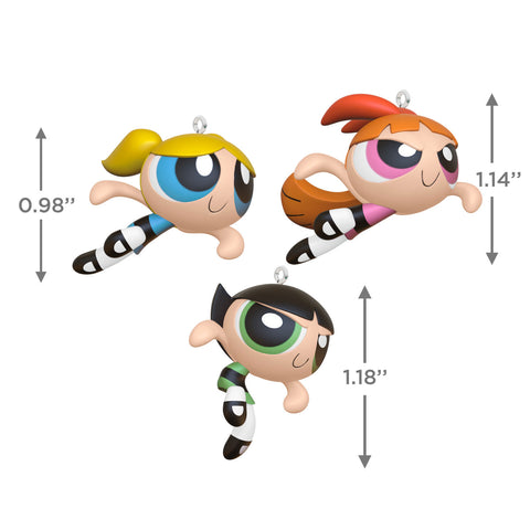 The Powerpuff Girls Blossom™, Bubbles™ and Buttercup™ 2024 Hallmark Keepsake Ornaments, Set of 3 Hallmark Keepsake Ornament Hallmark   