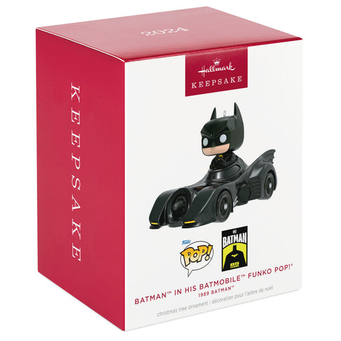 DC™ 1989 Batman™ in His Batmobile™ Funko POP!® 2024 Hallmark Keepsake Ornament Hallmark Keepsake Ornament Hallmark   