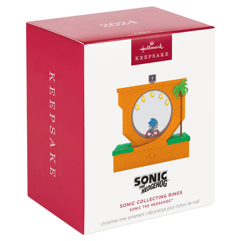 Sonic the Hedgehog™ Sonic Collecting Rings 2024 Hallmark Keepsake Ornament With Light, Sound and Motion Hallmark Keepsake Ornament Hallmark   