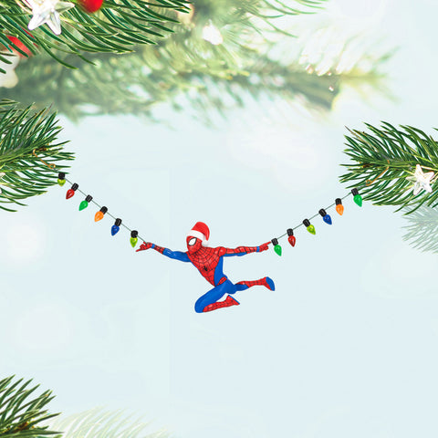 Marvel Spider-Man Holidays in Full Swing 2024 Hallmark Keepsake Ornament Hallmark Keepsake Ornament Hallmark   