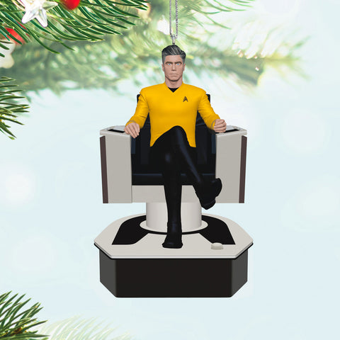 Star Trek™: Strange New Worlds Captain Christopher Pike 2024 Hallmark Keepsake Ornament With Sound Hallmark Keepsake Ornament Hallmark   