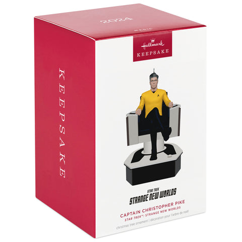 Star Trek™: Strange New Worlds Captain Christopher Pike 2024 Hallmark Keepsake Ornament With Sound Hallmark Keepsake Ornament Hallmark   