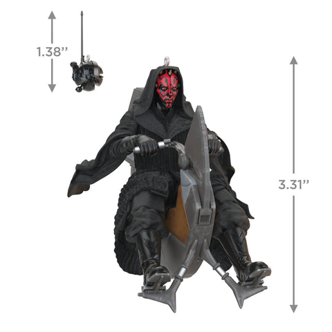 Star Wars: The Phantom Menace™ 25th Anniversary Darth Maul™ and Sith Probe Droid™ 2024 Hallmark Keepsake Ornaments, Set of 2 Hallmark Keepsake Ornament Hallmark   