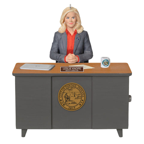 Parks and Recreation Leslie Knope 2024 Hallmark Keepsake Ornament With Sound Hallmark Keepsake Ornament Hallmark Default Title  