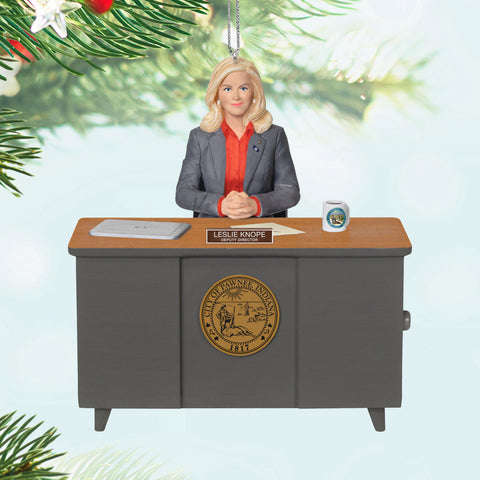 Parks and Recreation Leslie Knope 2024 Hallmark Keepsake Ornament With Sound Hallmark Keepsake Ornament Hallmark   