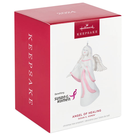 Angel of Healing Porcelain 2024 Hallmark Keepsake Ornament Benefiting Susan G. Komen® Hallmark Keepsake Ornament Hallmark   