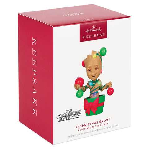 Marvel Guardians of the Galaxy O Christmas Groot 2024 Hallmark Keepsake Ornament With Light Hallmark Keepsake Ornament Hallmark   