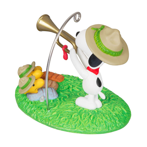 The Peanuts® Gang Beagle Scouts 50th Anniversary Rise and Shine! 2024 Hallmark Keepsake Ornament and Pin, Set of 2 Hallmark Keepsake Ornament Hallmark   