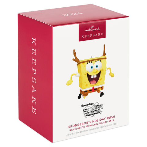 Nickelodeon SpongeBob SquarePants SpongeBob's Holiday Rush 2024 Hallmark Keepsake Ornament Hallmark Keepsake Ornament Hallmark   