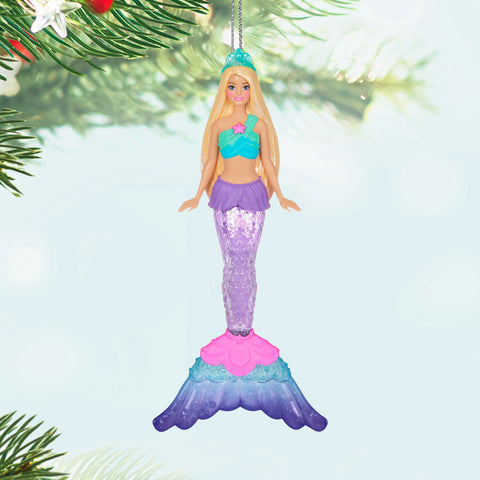 Barbie™ Mermaid 2024 Hallmark Keepsake Ornament With Light Hallmark Keepsake Ornament Hallmark   