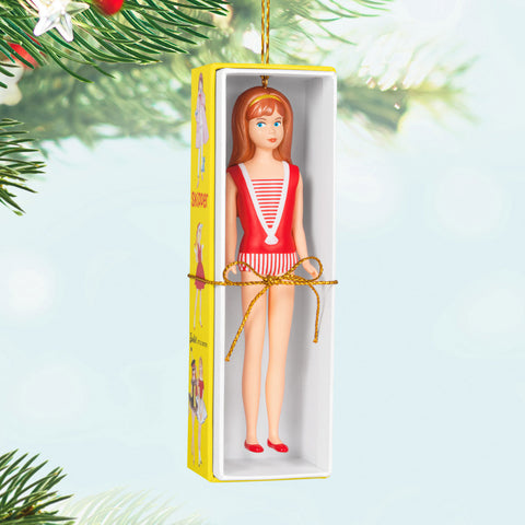 Barbie™ 60th Anniversary Barbie's Little Sister, Skipper™ 2024 Hallmark Keepsake Ornament Hallmark Keepsake Ornament Hallmark   