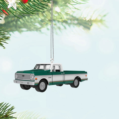 Mini Lil' American Trucks 1972 Chevrolet® Cheyenne™ Super 2024 Metal 2024 Hallmark Keepsake Ornament, 0.67" Hallmark Keepsake Ornament Hallmark   