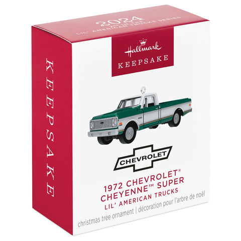 Mini Lil' American Trucks 1972 Chevrolet® Cheyenne™ Super 2024 Metal 2024 Hallmark Keepsake Ornament, 0.67" Hallmark Keepsake Ornament Hallmark   