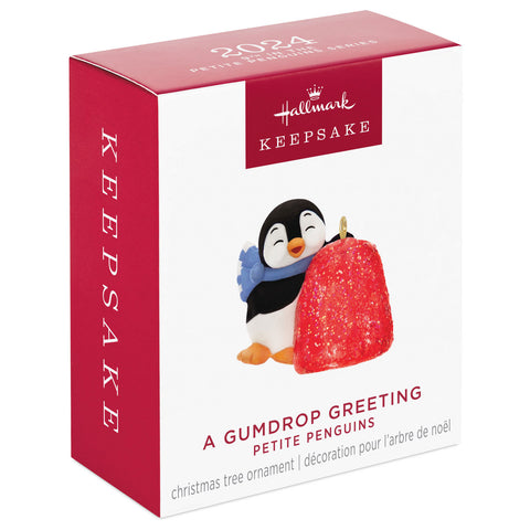 Mini Petite Penguins A Gumdrop Greeting 2024 Hallmark Keepsake Ornament, 0.86" Hallmark Keepsake Ornament Hallmark   