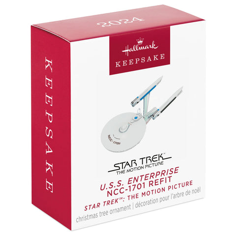 Mini Star Trek™: The Motion Picture U.S.S. Enterprise NCC-1701 Refit 2024 Hallmark Keepsake Ornament, 0.4" Hallmark Keepsake Ornament Hallmark   