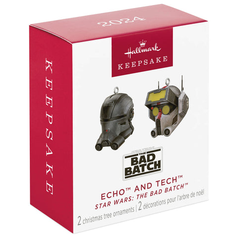 Mini Star Wars: The Bad Batch™ Echo™ and Tech™ 2024 Hallmark Keepsake Ornaments, Set of 2 Hallmark Keepsake Ornament Hallmark   