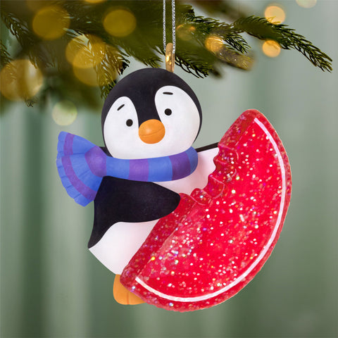Hallmark Mini Petite Penguins A Sweet Treat Ornament, 1" Hallmark