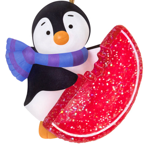 Hallmark Mini Petite Penguins A Sweet Treat Ornament, 1" Hallmark