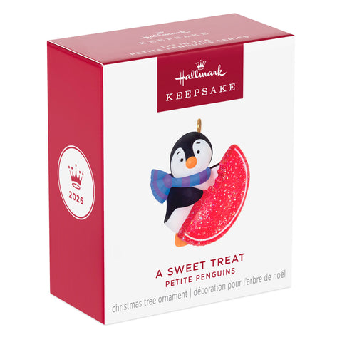 Hallmark Mini Petite Penguins A Sweet Treat Ornament, 1" Hallmark