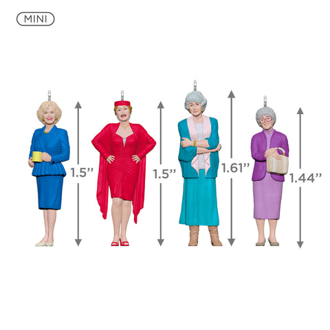 Mini The Golden Girls 2024 Hallmark Keepsake Ornaments, Set of 4 Hallmark Keepsake Ornament Hallmark   