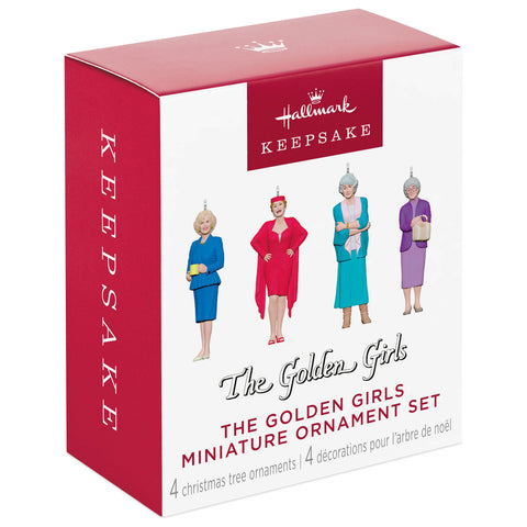 Mini The Golden Girls 2024 Hallmark Keepsake Ornaments, Set of 4 Hallmark Keepsake Ornament Hallmark   