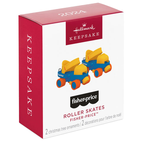 Mini Fisher-Price™ Roller Skates 2024 Hallmark Keepsake Ornaments, Set of 2 Hallmark Keepsake Ornament Hallmark   