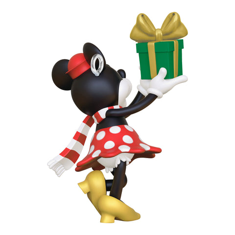 Mini Disney Minnie Mouse Minnie's Special Delivery 2024 Hallmark Keepsake Ornament, 1.31" Hallmark Keepsake Ornament Hallmark   