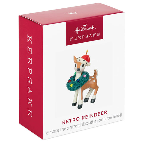 Mini Retro Reindeer 2024 Hallmark Keepsake Ornament, 1.41" Hallmark Keepsake Ornament Hallmark   