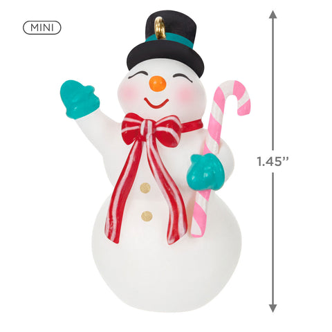 Mini Nostalgic Snowman 2024 Hallmark Keepsake Ornament, 1.45" Hallmark Keepsake Ornament Hallmark   