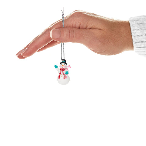 Mini Nostalgic Snowman 2024 Hallmark Keepsake Ornament, 1.45" Hallmark Keepsake Ornament Hallmark   