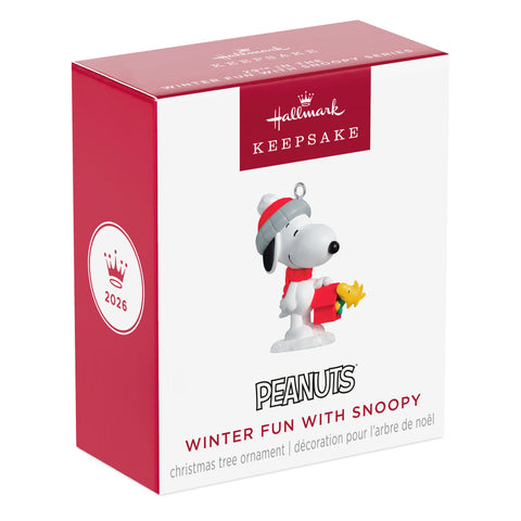 Hallmark Mini Peanuts® Winter Fun With Snoopy Ornament, 1.25" Hallmark