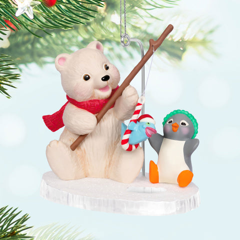 Snowball and Tuxedo Fishing Friends 2024 Hallmark Keepsake Ornament Hallmark Keepsake Ornament Hallmark   