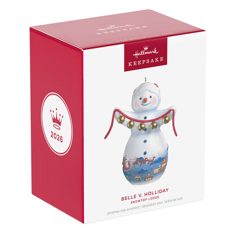 Hallmark Snowtop Lodge Belle V. Holliday Porcelain Ornament Hallmark