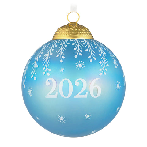 Hallmark Christmas Commemorative 2026 Ball Glass Ornament Hallmark