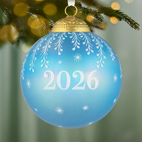 Hallmark Christmas Commemorative 2026 Ball Glass Ornament Hallmark