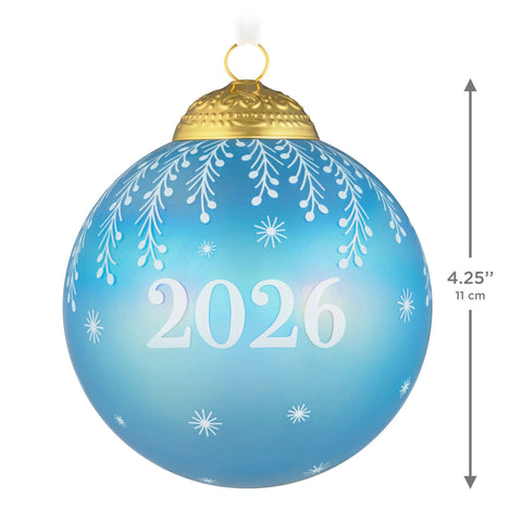 Hallmark Christmas Commemorative 2026 Ball Glass Ornament Hallmark