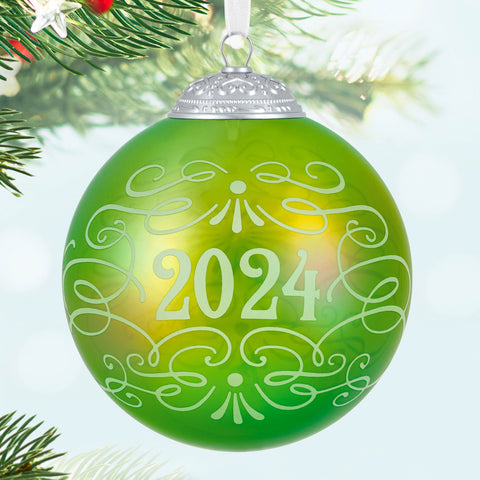 Christmas Commemorative 2024 Glass Ball 2024 Hallmark Keepsake Ornament Hallmark Keepsake Ornament Hallmark   